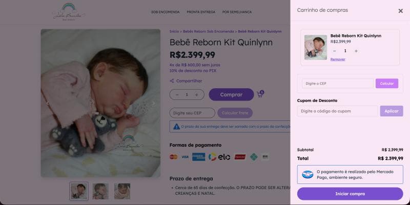 Carrinho de Compras - Desktop