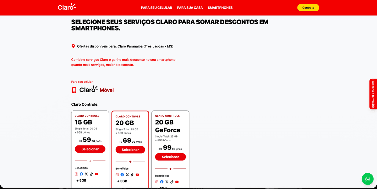 Claro - Hero Desktop