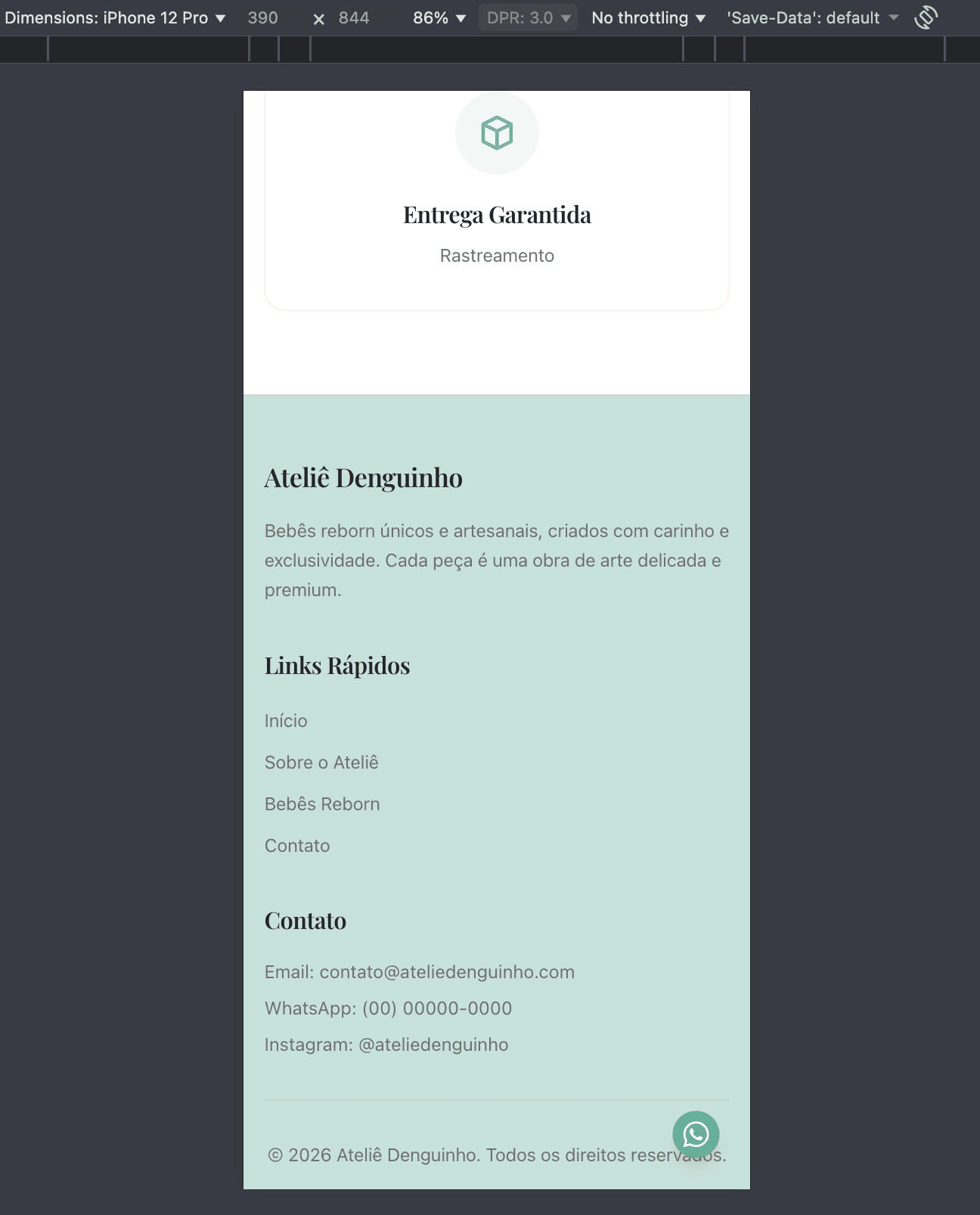 Seção de Destaque - Mobile